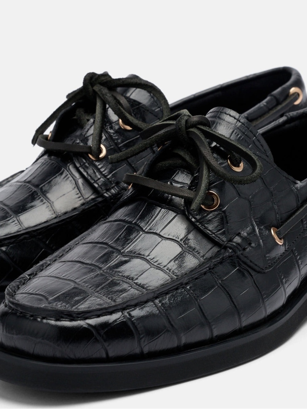 Marc Nolan Croc Embossed Women’s Boat Shoe Loafer